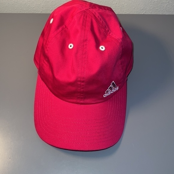 adidas Women's AEROREADY C Squad Cap, Adjustable Strap - Bold Pink/Maroon/White - Picture 3 of 8